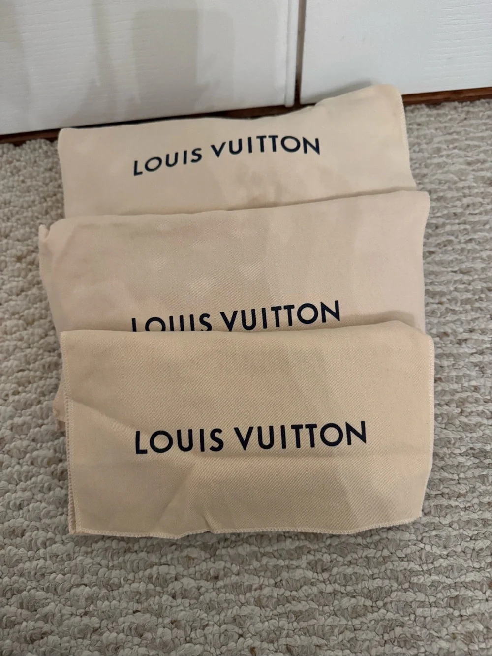 Louis Vuitton Monogram Mini Pochette Trio with Gold Chain